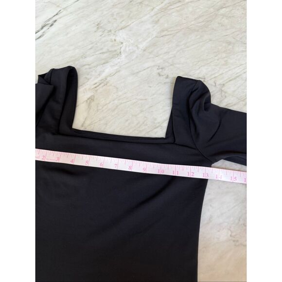 ARITZIA Babaton CONTOUR ANTHRACITE LONG SLEEVE SQUARE NECK MINI DRESS size S - Picture 6 of 9